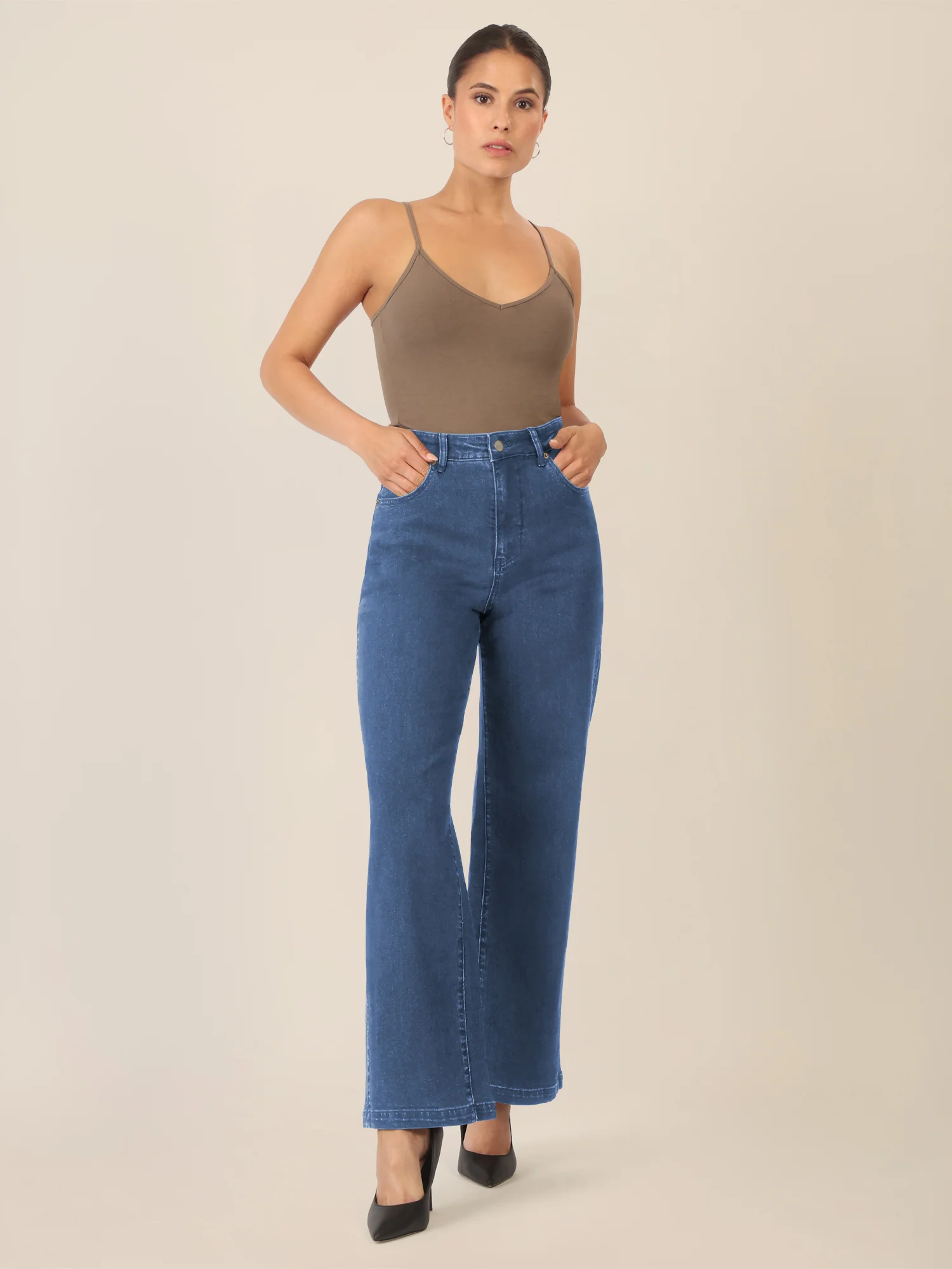 APART Weite Jeans mit geradem Bein | mittelblau - Image 2