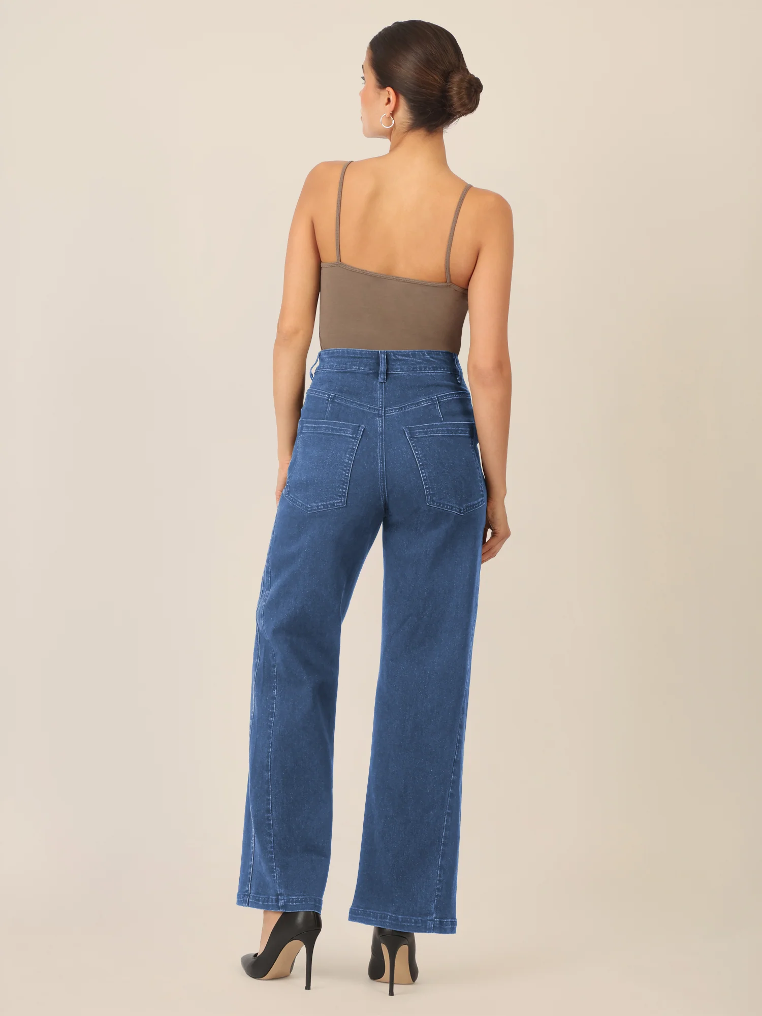 APART Weite Jeans mit geradem Bein | mittelblau - Image 3