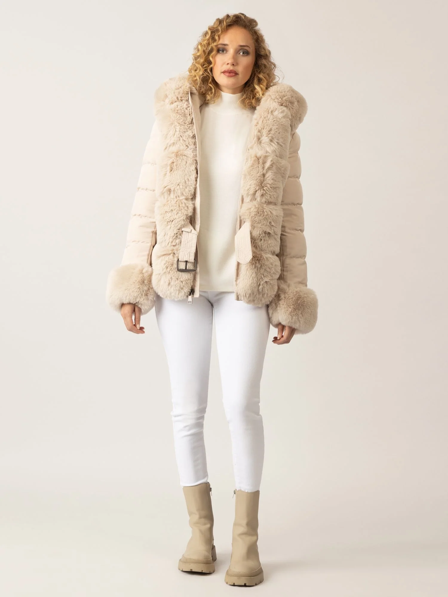APART Winterjacke mit Reißverschluss für den perfekten Winter-Look | beige - Image 2