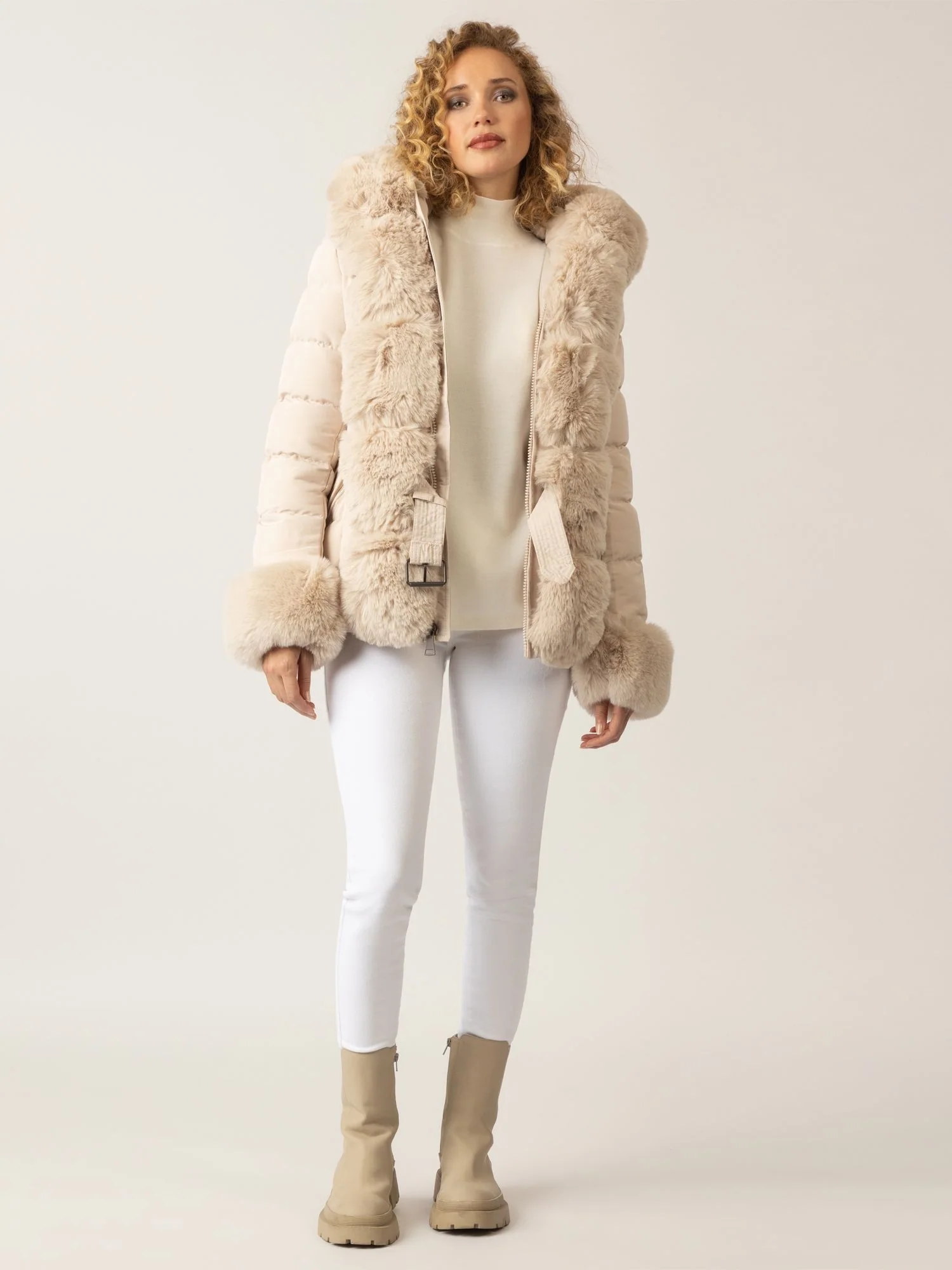 APART Winterjacke mit Reißverschluss für den perfekten Winter-Look | beige - Image 6