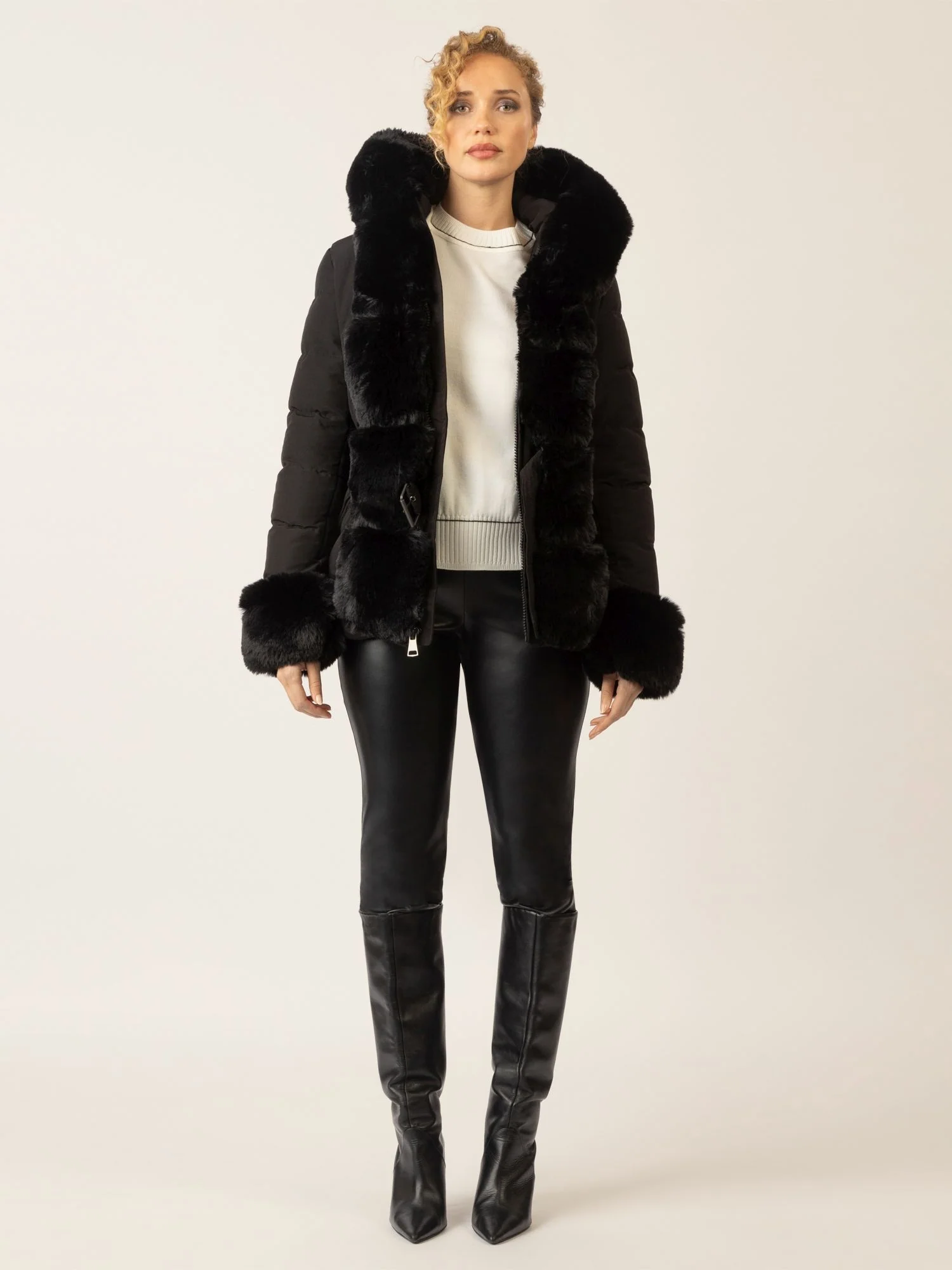 APART Winterjacke mit Reißverschluss für den perfekten Winter-Look | schwarz - Image 2
