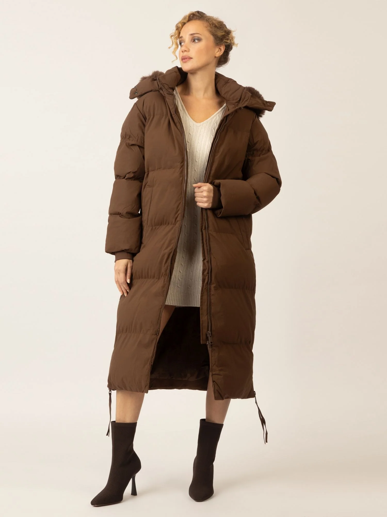 APART Winterjacke mit Reißverschluss für kalte Tage mit Komfort und Stil | braun - Image 6