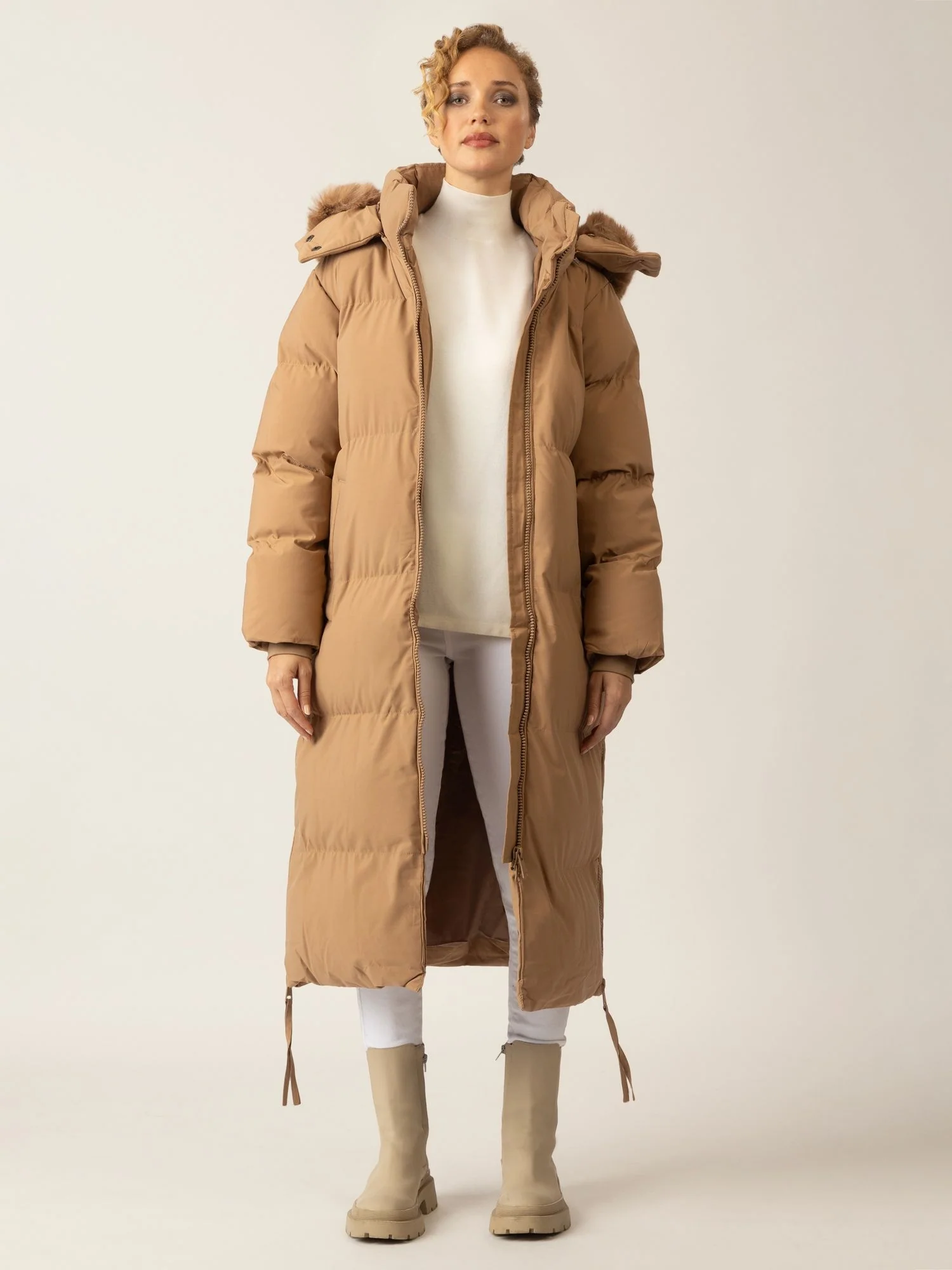 APART Winterjacke mit Reißverschluss für kalte Tage mit Komfort und Stil | camel - Image 6