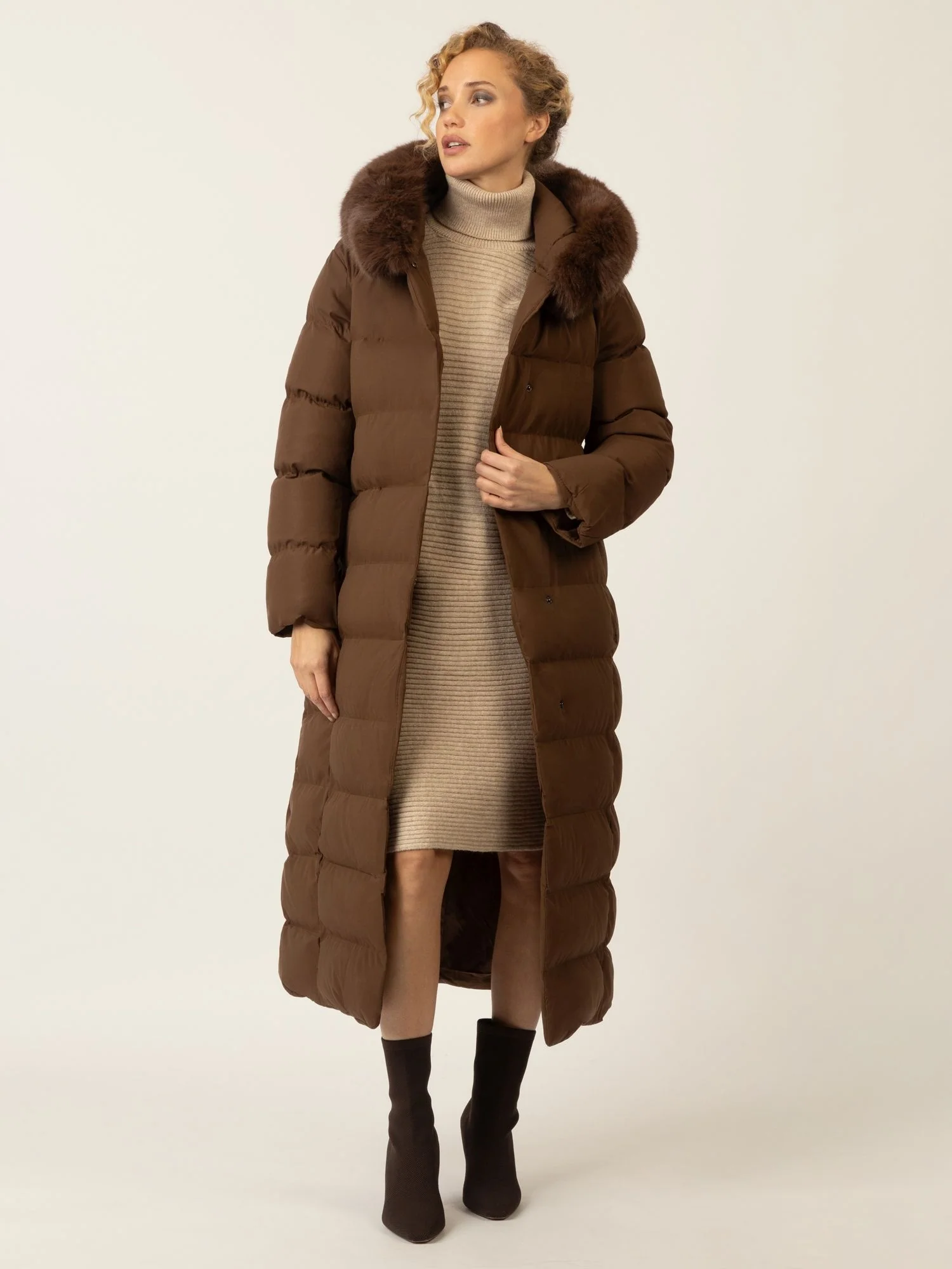 APART Winterjacke mit Reißverschluss für maximalen Schutz im Winter | braun - Image 6