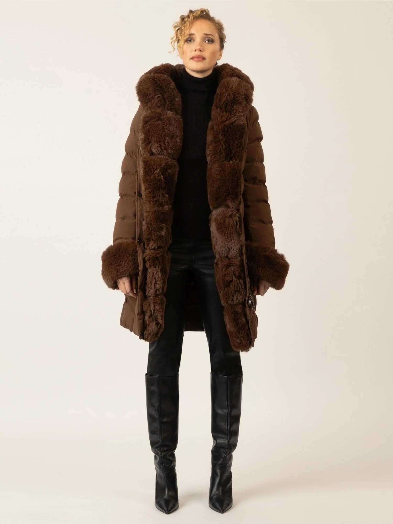 APART Winterjacke mit Reißverschluss für optimalen Schutz im Winter | braun - Image 2