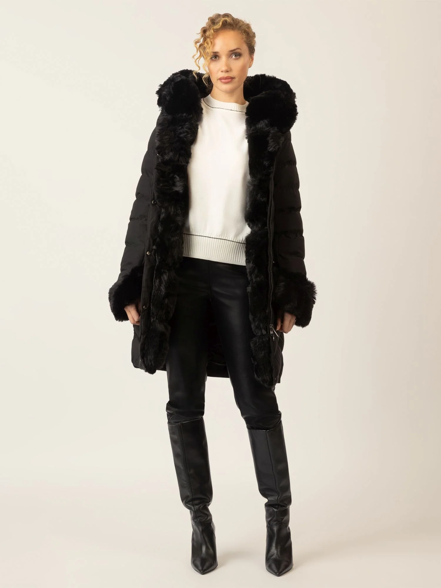 APART Winterjacke mit Reißverschluss für optimalen Schutz im Winter | schwarz - Image 2