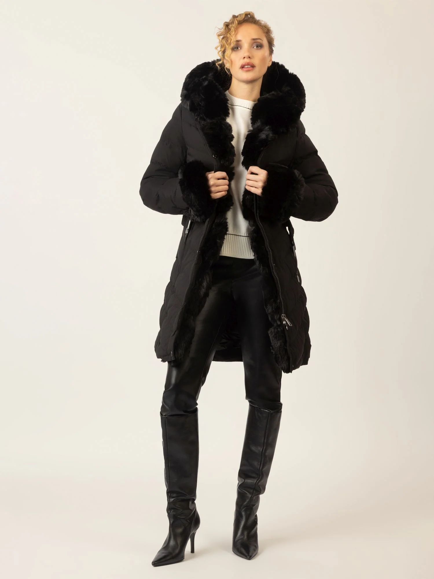 APART Winterjacke mit Reißverschluss für optimalen Schutz im Winter | schwarz - Image 6