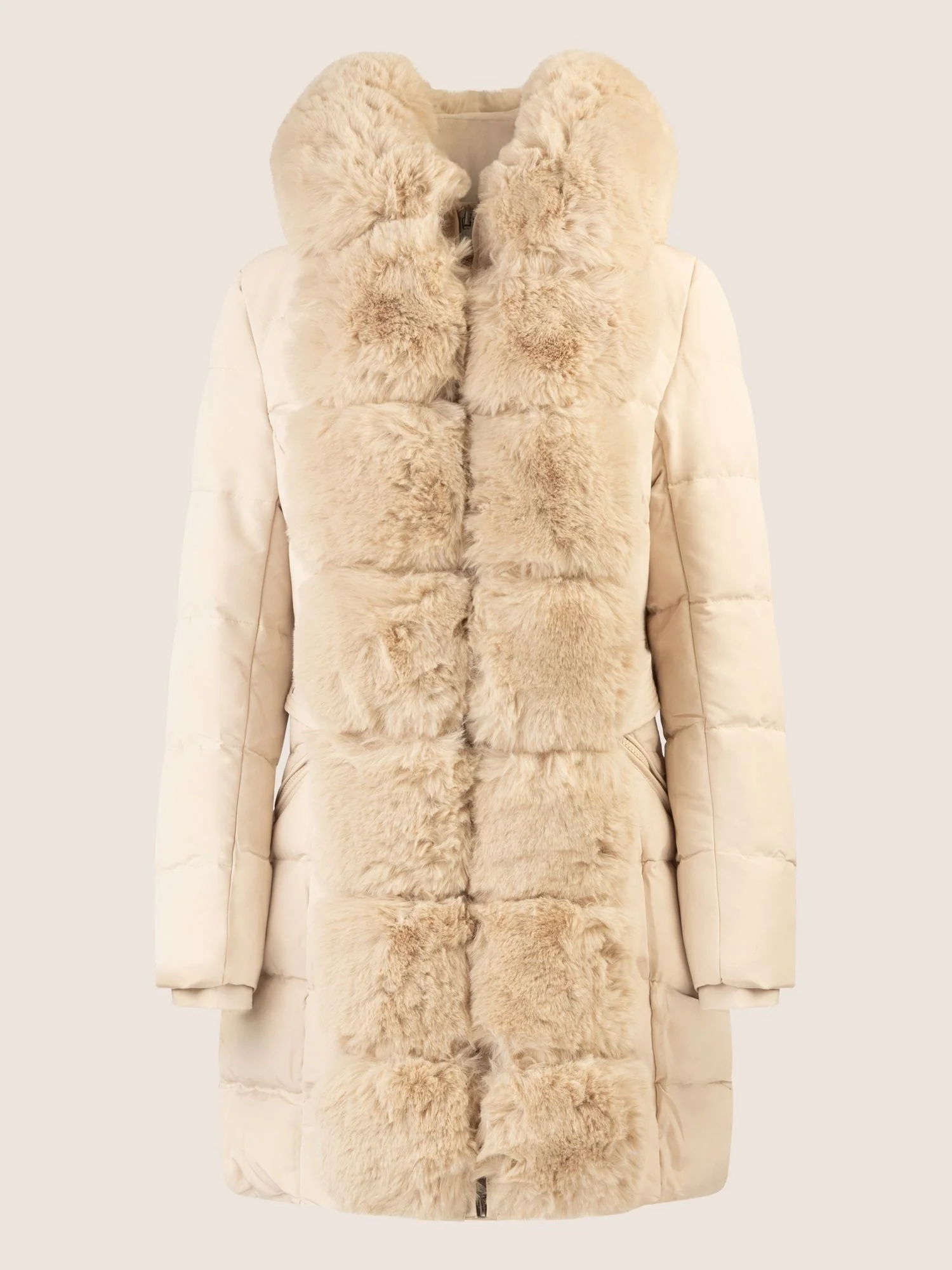 APART Winterjacke mit Reißverschluss für praktischen Schutz an kalten Tagen | beige - Image 5