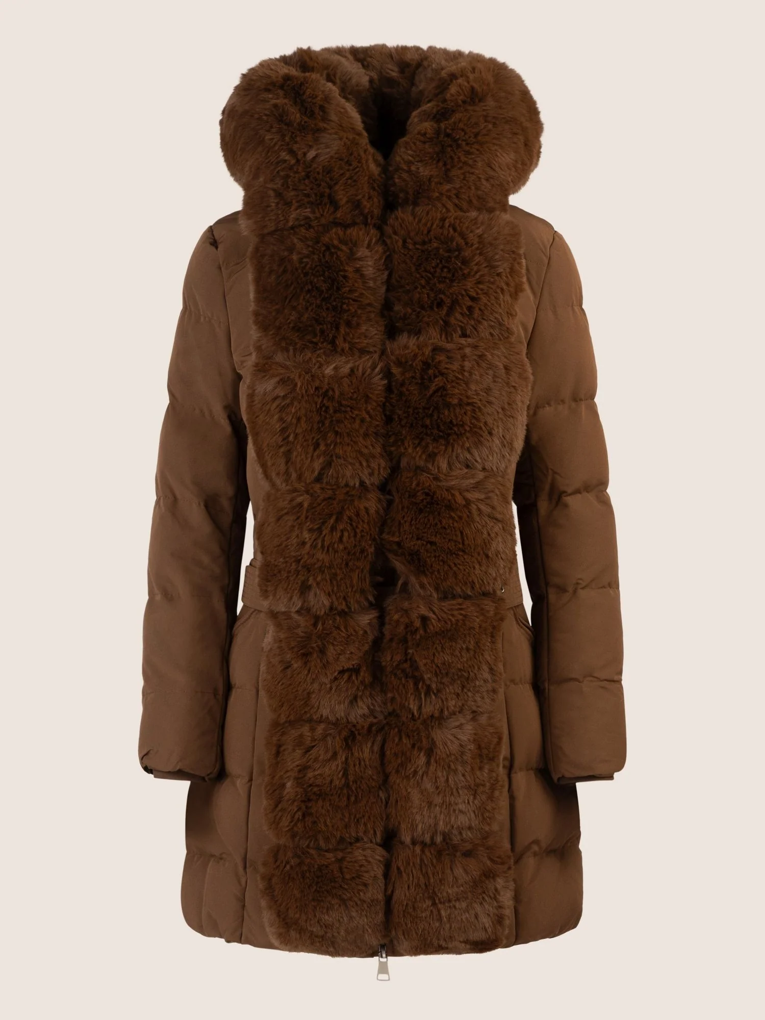 APART Winterjacke mit Reißverschluss für praktischen Schutz an kalten Tagen | braun - Image 5