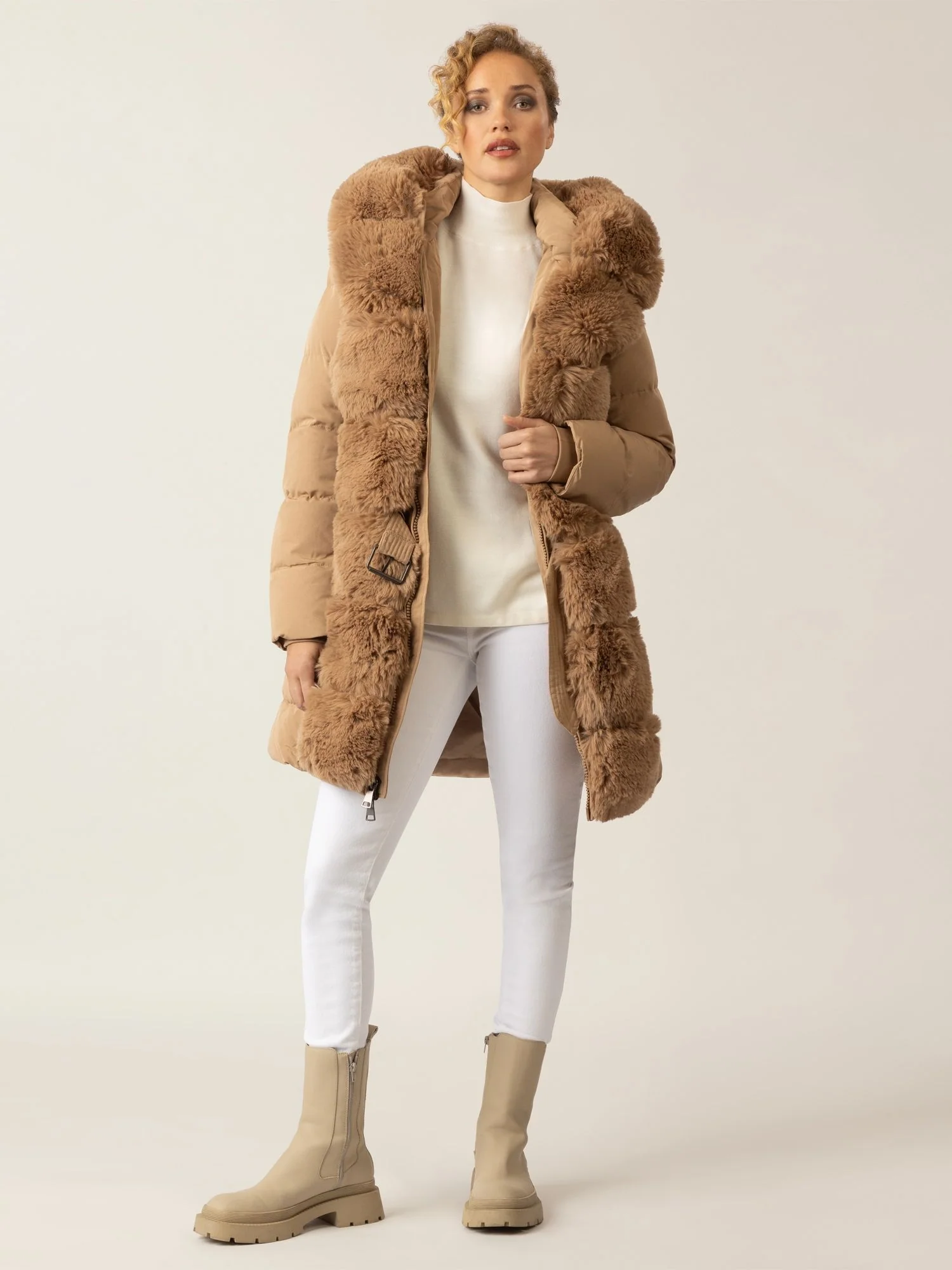 APART Winterjacke mit Reißverschluss für praktischen Schutz an kalten Tagen | camel - Image 6
