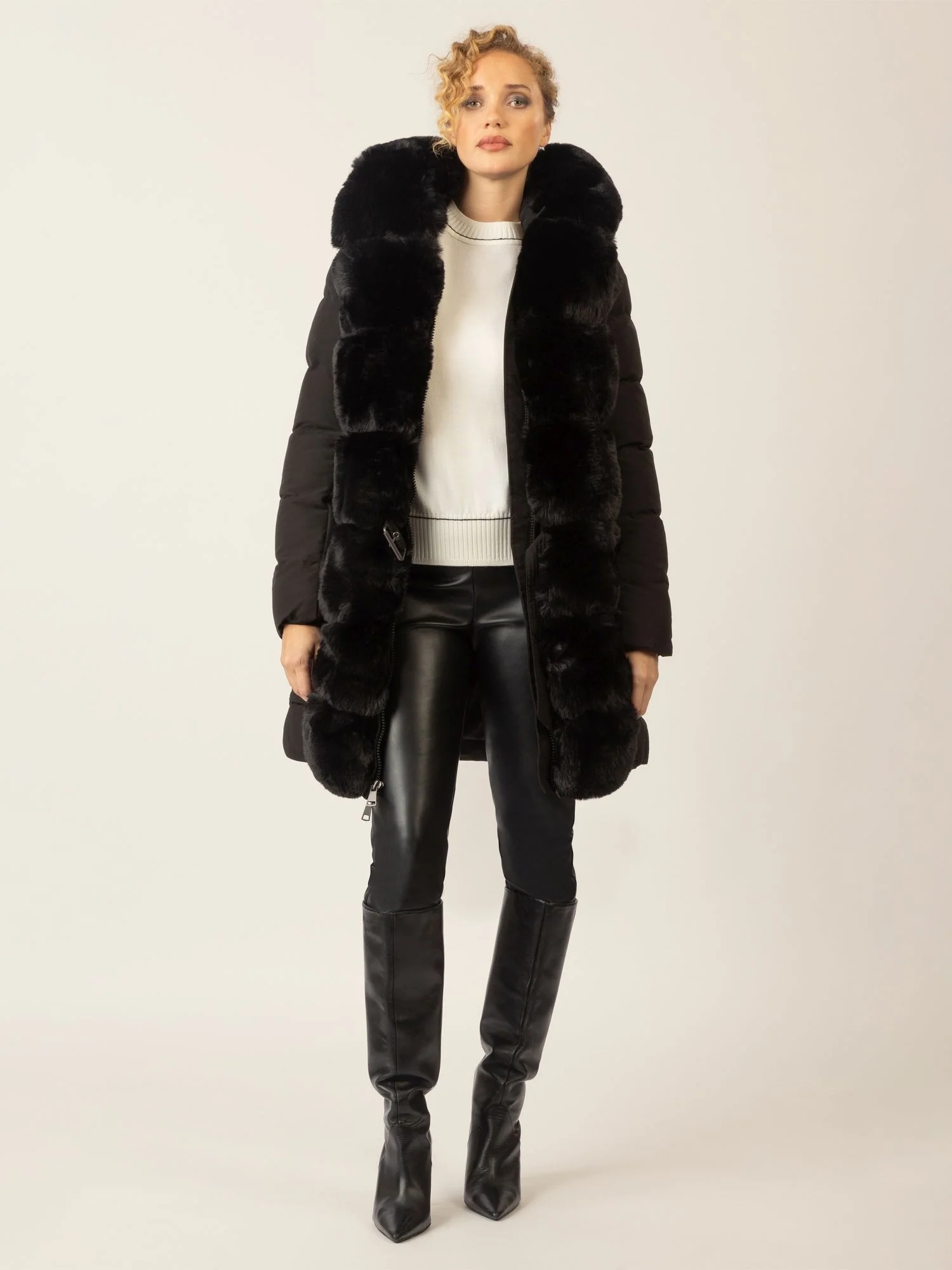 APART Winterjacke mit Reißverschluss für praktischen Schutz an kalten Tagen | schwarz - Image 2