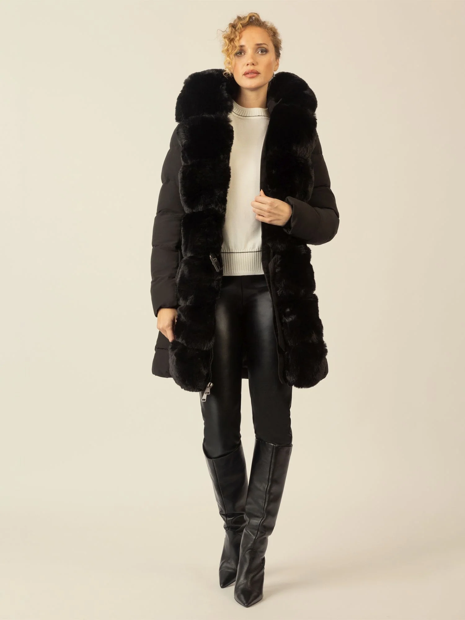 APART Winterjacke mit Reißverschluss für praktischen Schutz an kalten Tagen | schwarz - Image 6