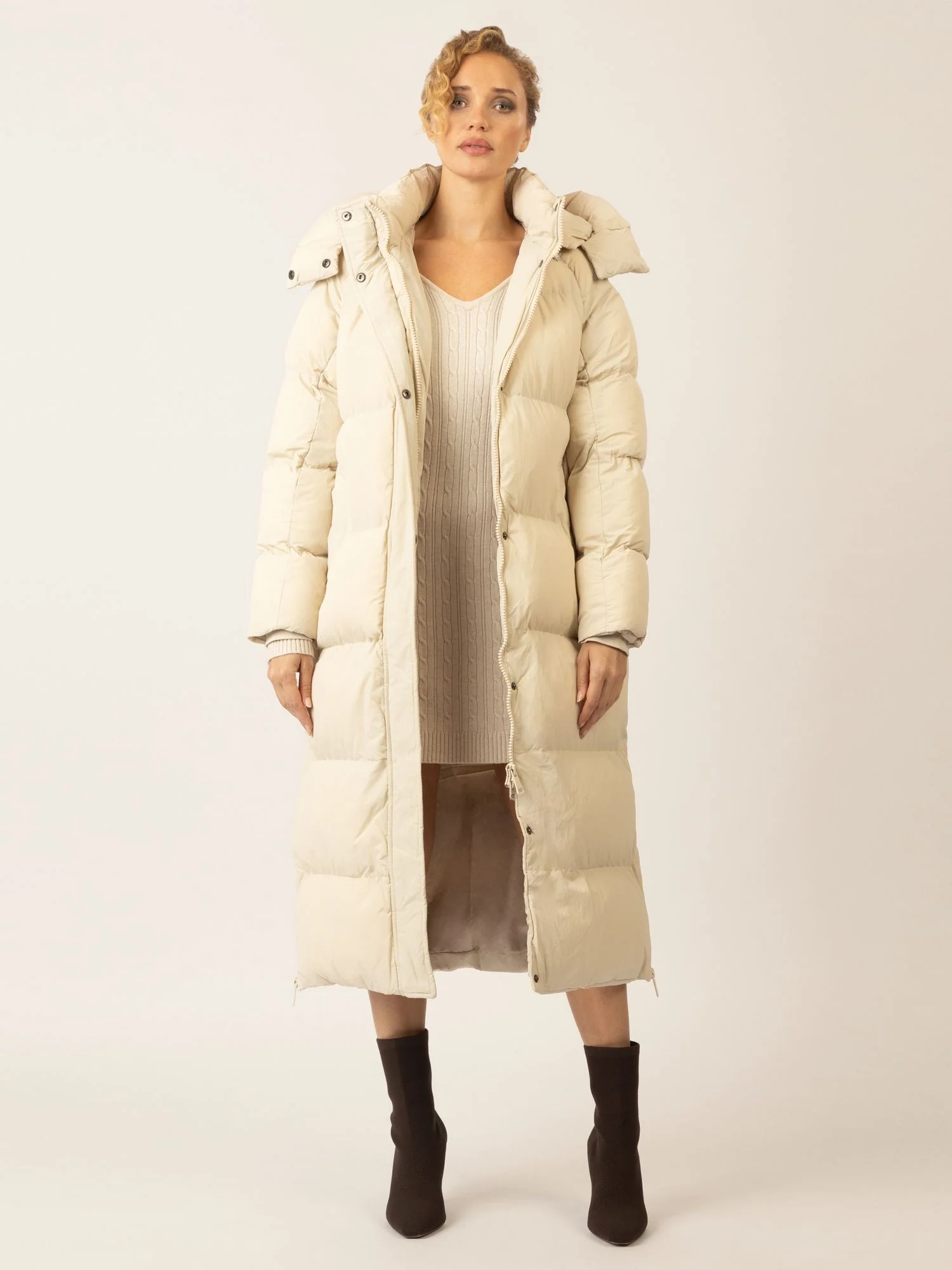 APART Winterjacke mit Reißverschluss für warmen Komfort im Winter | beige - Image 6