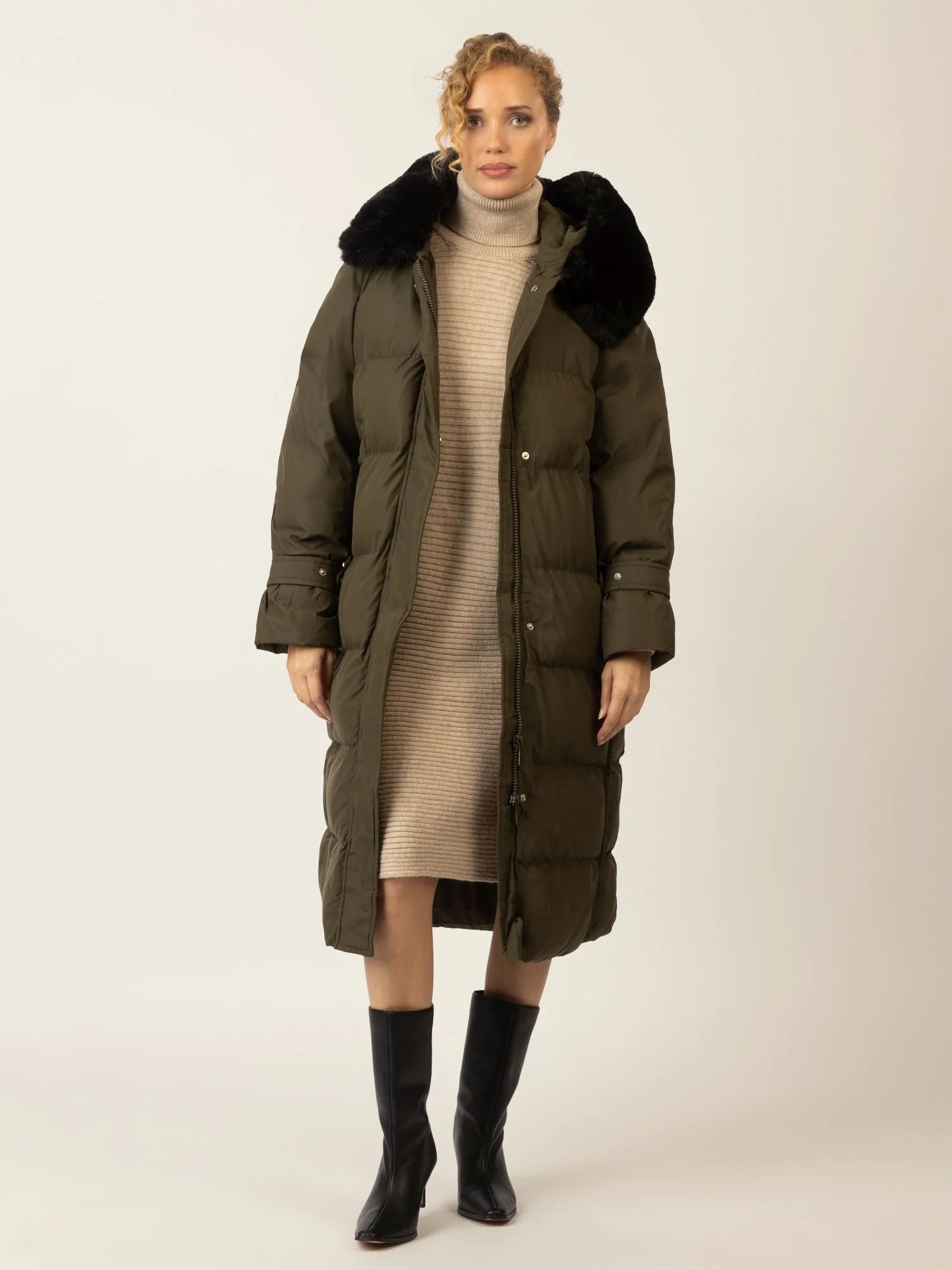 APART Winterjacke mit Reißverschluss für warmen und stilvollen Komfort | grün