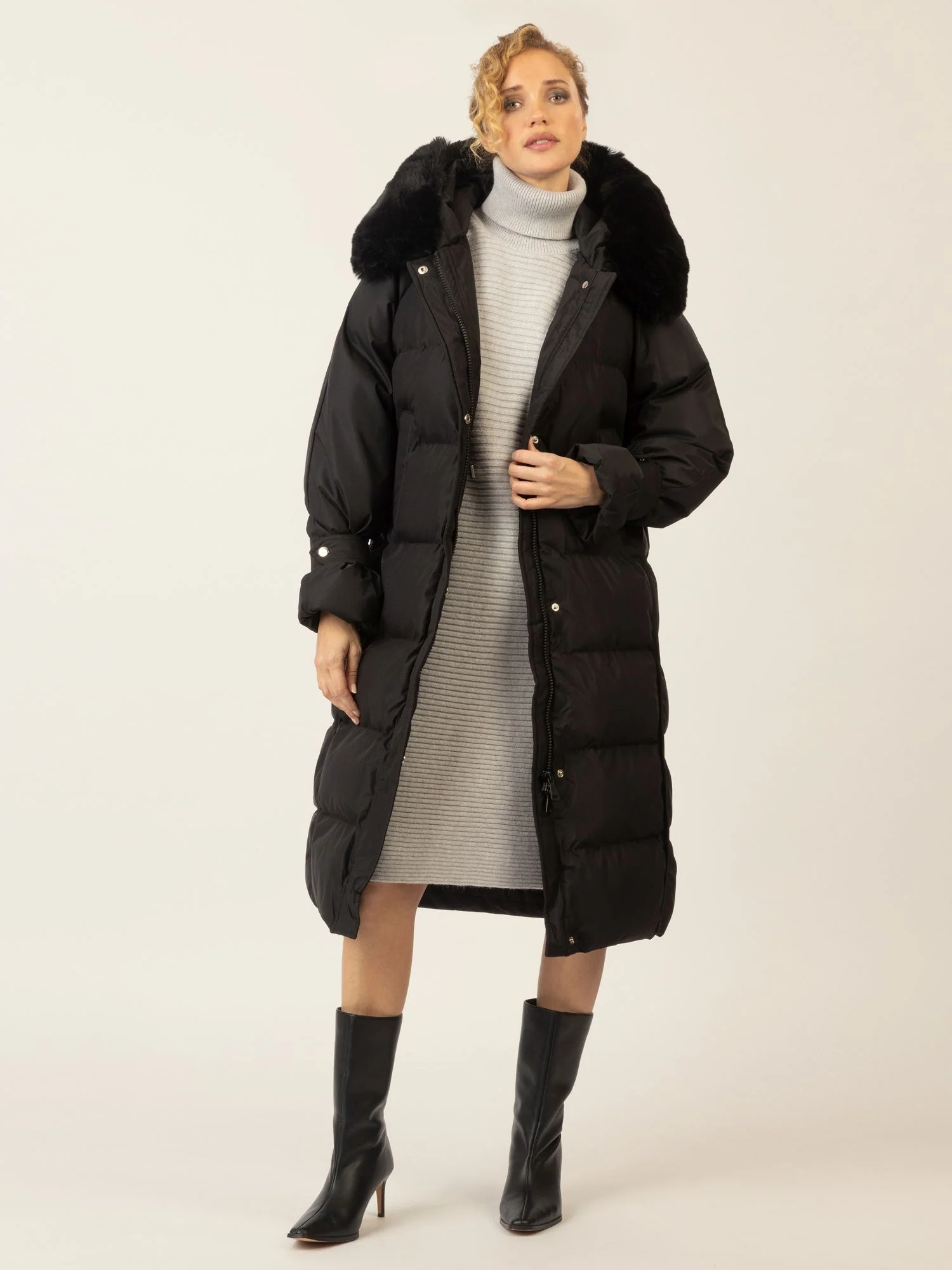 APART Winterjacke mit Reißverschluss für warmen und stilvollen Komfort | schwarz - Image 6